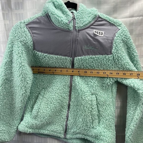 Weatherproof Girl's Green Jacket Hoodie Outerwear Size M 10-12 - Picture 4 of 16
